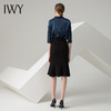 IWY/蓝色五分袖衬衫黑色半裙套装AB0288+AS0185 商品缩略图2