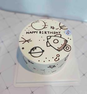 火箭 宇宙 星球手绘 下单前请仔细阅读商品详情