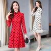 AHM-zm9179韩版少女蕾丝波点改良版旗袍甜美修身长袖连衣裙ZXH 商品缩略图1