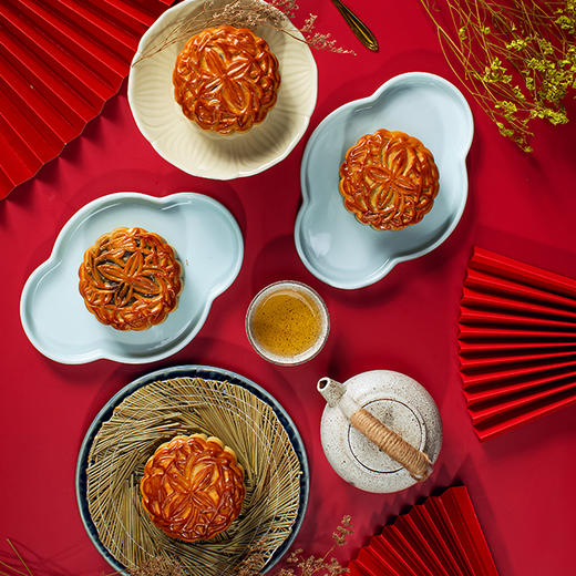 【南联自提】花好月圆月饼礼盒（四个装月饼580g）*12盒/箱 商品图2