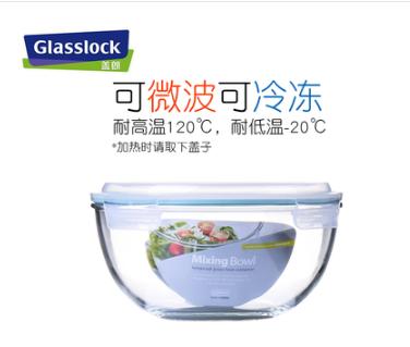 Glasslock 耐热钢化玻璃带盖沙拉碗（2000ml) 商品图0