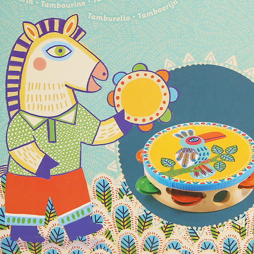 djeco曼波宝宝手持摇铃儿童手抓手握音乐玩具幼儿园儿童舞蹈铃鼓 商品图4