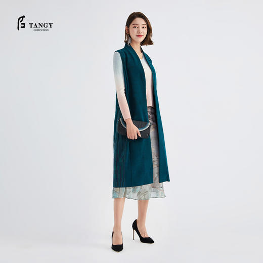 TANGY Collection/天意2020秋季新品精美茛绸女士马夹 商品图1
