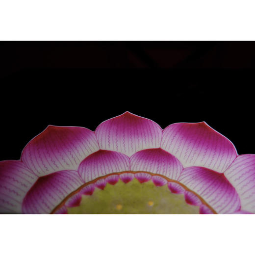 手绘珐琅彩莲花盘 商品图2