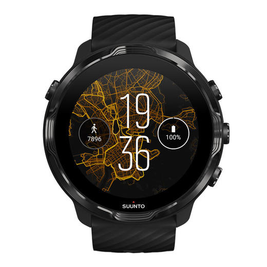 颂拓（SUUNTO）SUUNTO 7 智能运动手表 音乐支付户外跑步心率GPS双系统腕表 经典全黑SS050393000 商品图4