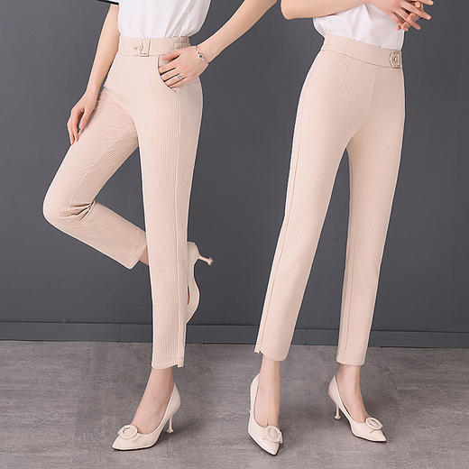 JGX-1858新款宽松显瘦百搭直筒洋气九分裤休闲哈伦裤 商品图0