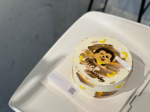 手绘小猴子奶油蛋糕 商品图0