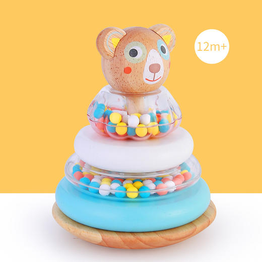 djeco小熊堆堆塔宝宝1叠叠乐2岁半婴幼儿叠叠高木制儿童益智玩具 商品图0