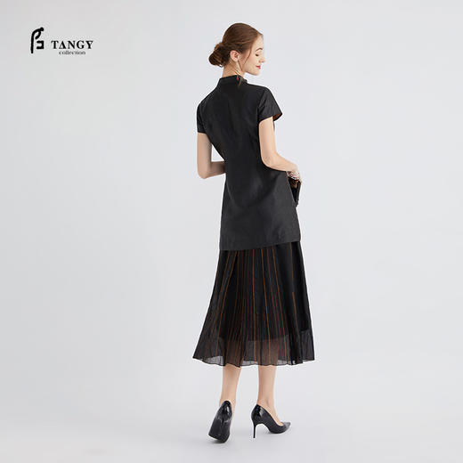 TANGY Collection/天意2020秋季新品精美茛绸中长款旗袍女士上衣 商品图2