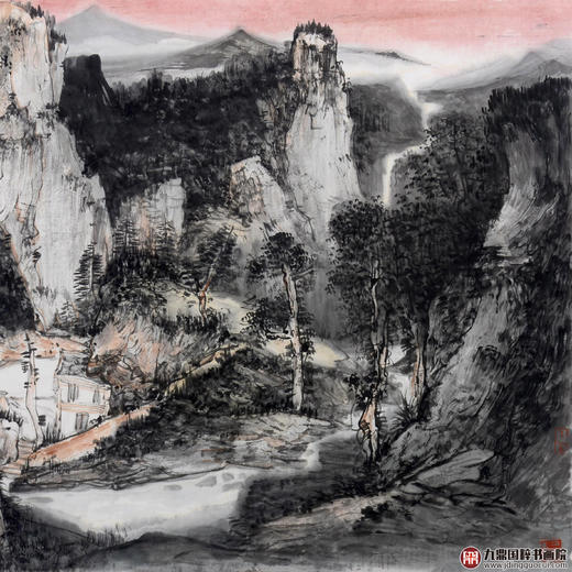 李星赋《山水作品》68*138cm 山水横幅作品 办公室/客厅/书房挂画 商品图3