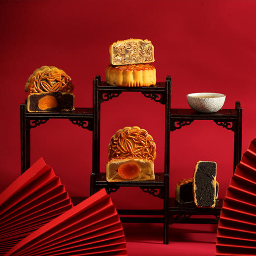 【南联自提】花好月圆月饼礼盒（四个装月饼580g）*12盒/箱 商品图1