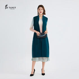 TANGY Collection/天意2020秋季新品精美茛绸女士马夹