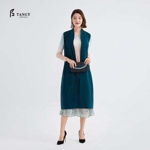 TANGY Collection/天意2020秋季新品精美茛绸女士马夹 商品图0