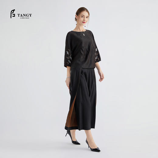 TANGY Collection/天意2020秋季新品茛绸绣花女士单上衣 商品图1