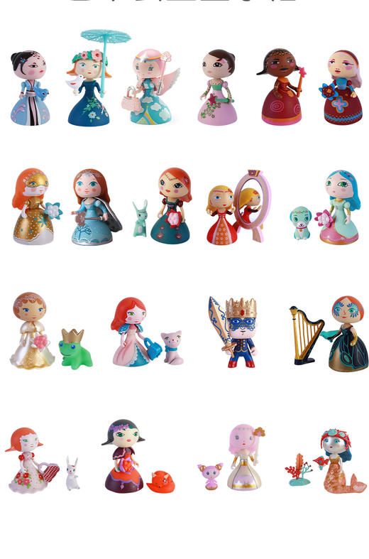 法国djeco公主系列女孩手办潮流公仔娃娃桌面摆件可爱礼物玩具 商品图4