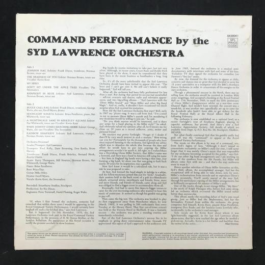 LP黑胶唱片  御前演出 格伦·米勒风格的音乐 劳伦斯管弦乐团 商品图1