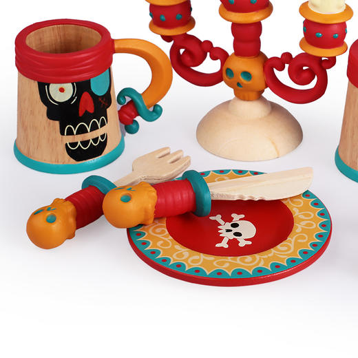 djeco过家家厨房派对女孩仿真厨具儿童下午茶套装木质2-3岁玩具 商品图1