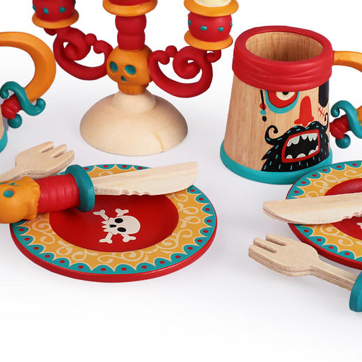 djeco过家家厨房派对女孩仿真厨具儿童下午茶套装木质2-3岁玩具 商品图4