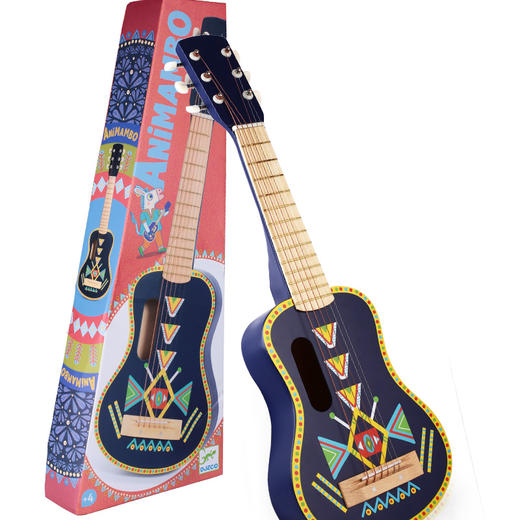 djeco曼波宝宝儿童仿真弹奏吉他6琴弦玩具女小孩男孩女孩初学民谣 商品图3