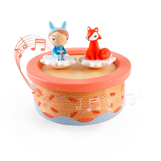 djeco儿童发条式童趣音乐盒旋转跳舞女孩八音盒礼盒木制生日礼物 商品图1