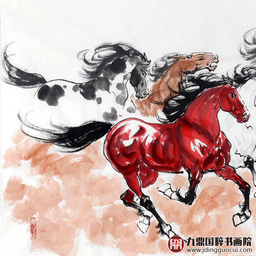 张祺晟《万里雄风》68*178cm 动物横幅作品 办公室/客厅/书法挂画 商品图2