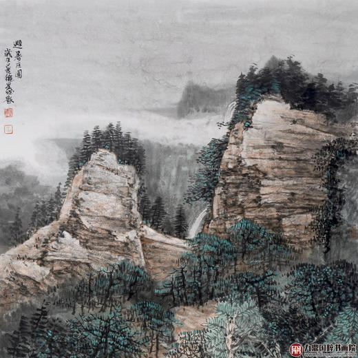 李星赋《避暑庄园》68*138cm 山水竖幅作品 玄关/办公室挂画 商品图2