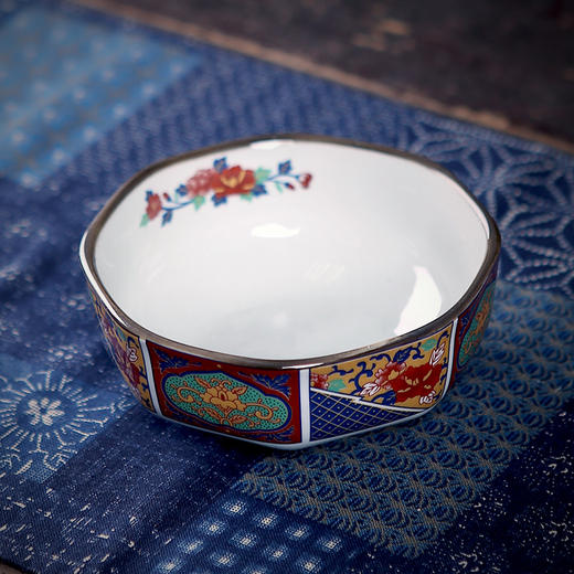【茶洗】【复古宫廷】八角碗_金牡丹 商品图1