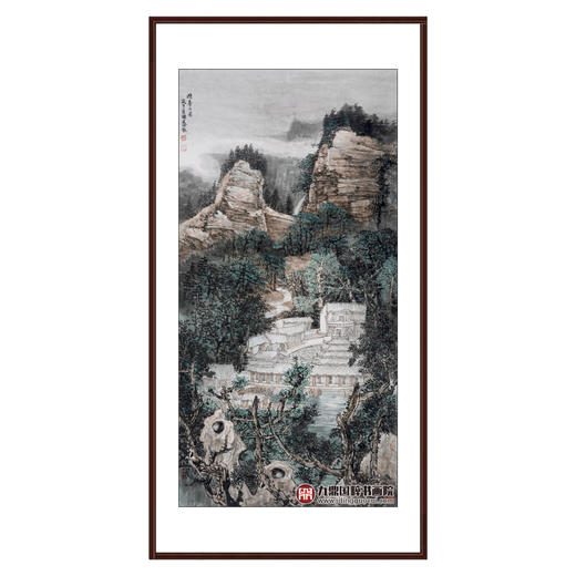 李星赋《避暑庄园》68*138cm 山水竖幅作品 玄关/办公室挂画 商品图0