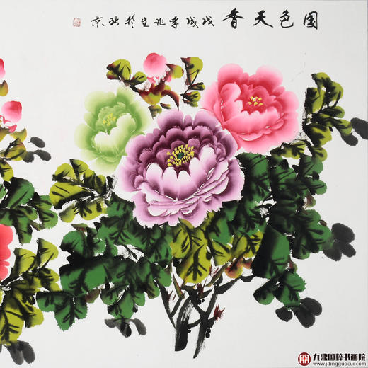 李兆生《国色天香》68*138cm 花鸟横幅作品 茶室/卧室挂画 商品图3