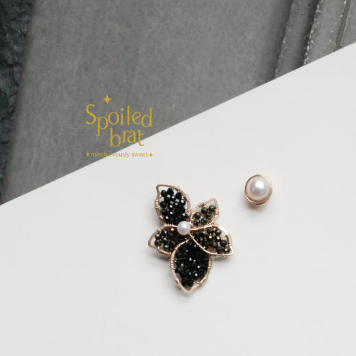 spoiledbrat jewelry生如夏花珍珠尖晶石耳钉 商品图2