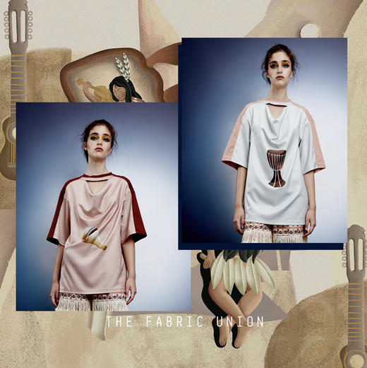 THE FABRIC UNION「高贵的野蛮人」系列服装 垂坠领短袖T恤 现货 商品图0