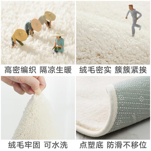 【加厚羊羔绒地垫】客厅沙发加长柔软防滑垫  羊羔绒卧室床边地毯 商品图2