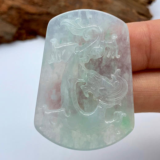 派瑞翡翠 翡翠龙牌 糯种 飘花 商品图2