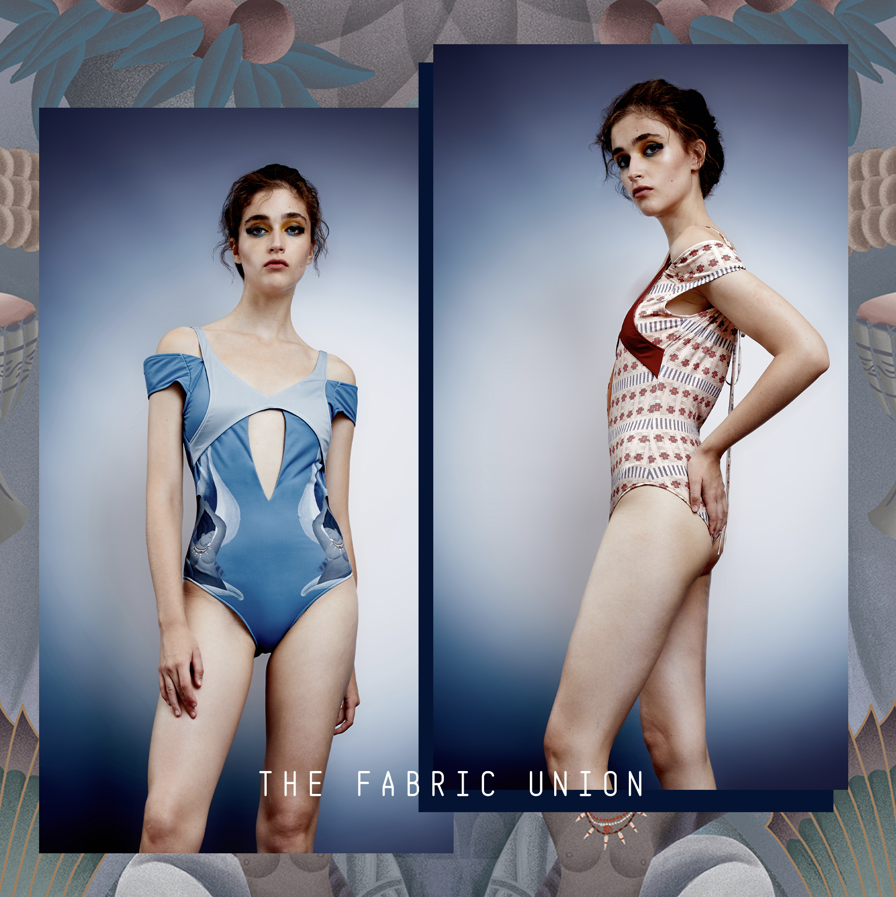 THE FABRIC UNION「高贵的野蛮人」系列服装 度假深V领连体泳⾐(百搭紧身连体衣)  现货