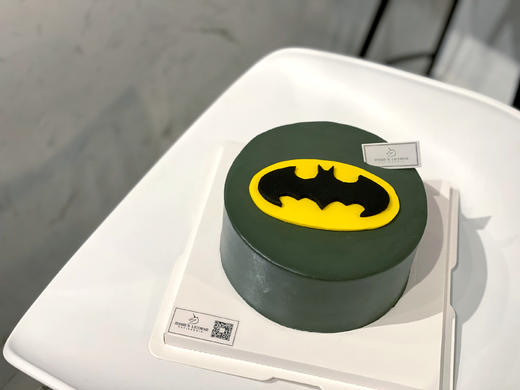 蝙蝠侠图标纯手工半翻糖奶油蛋糕 商品图0
