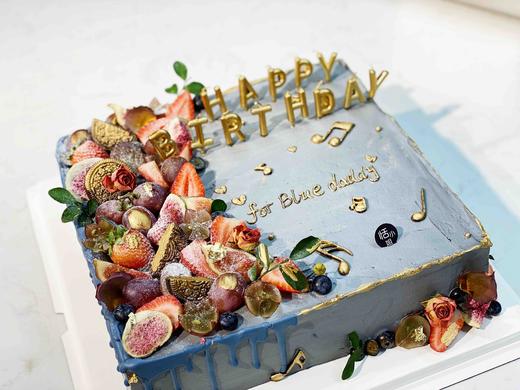 方形蛋糕，公司年会、聚会定制蛋糕，文字自定义，可选水果或鲜花，下单前联系客服 商品图2