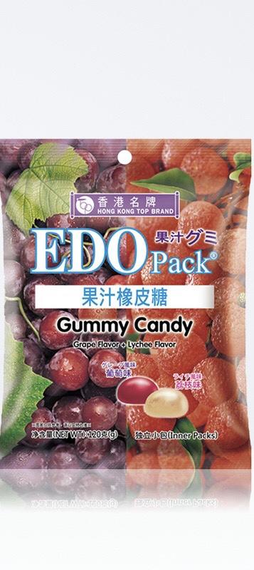 EDO果汁橡皮糖葡萄+荔枝120g 商品图0