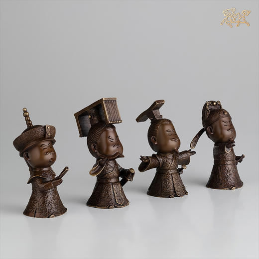 停产 铜师傅 全铜摆件 《千古一帝（一套四个）》限量版 家居饰品 摆件 商品图1