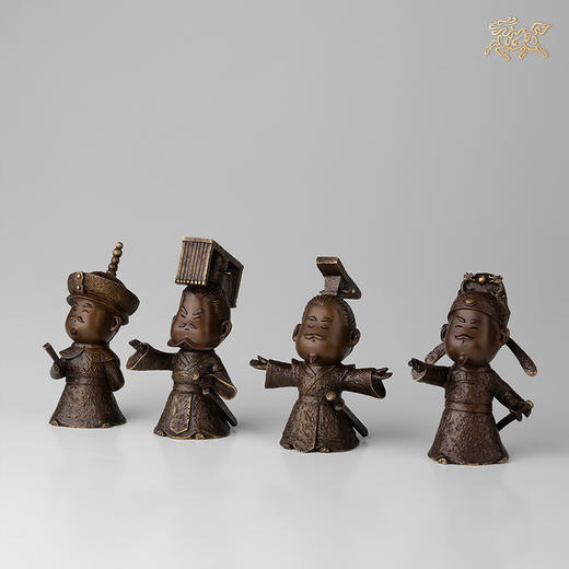 停产 铜师傅 全铜摆件 《千古一帝（一套四个）》限量版 家居饰品 摆件 商品图0