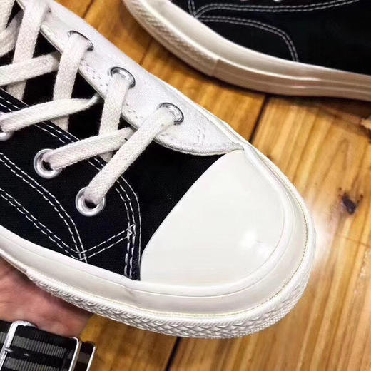 Virgil Abloh限量 OFF White x Converse Chuck 1970S 经典帆布高帮板鞋“OW黑白阴阳 商品图5