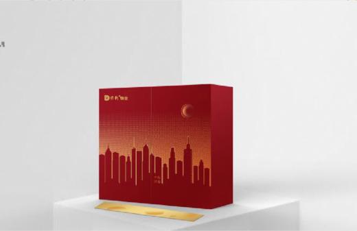 万家灯火     双黄白莲蓉  金腿五仁  陈皮豆沙  松露培根   小罐大红袍  德化青瓷祥云盘 商品图0