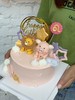 小狮子小猪翻糖摆件宝宝生日奶油蛋糕 商品缩略图0