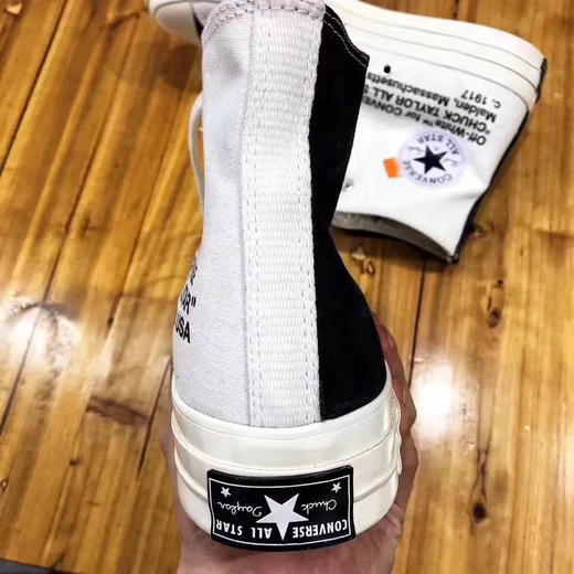 Virgil Abloh限量 OFF White x Converse Chuck 1970S 经典帆布高帮板鞋“OW黑白阴阳 商品图2