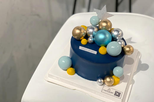 复古聚会球球摆件简约奶油生日蛋糕 商品图0