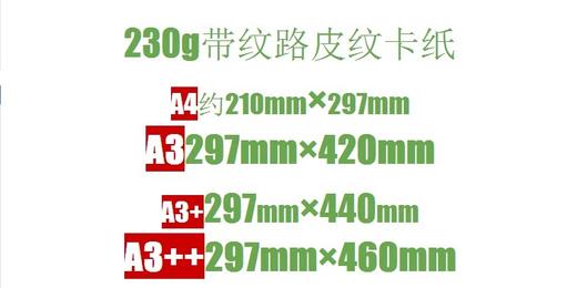 皮纹卡纸230g100张/包A4A3A3+A3++A3+++ 商品图4