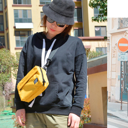 杉木山装 男女款 超轻挎包胸包 日系潮包 休闲逛街包 B0404 商品图4