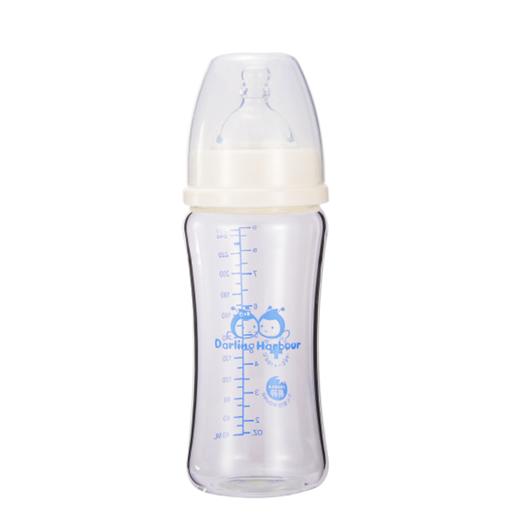 蜜儿港宽口径晶钻玻璃弧形奶瓶250ML\MA040#（彩虹版） 商品图1