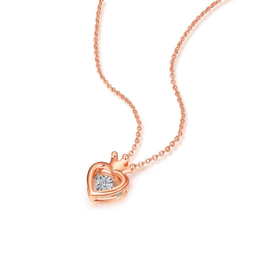 【直播】佐卡伊皇冠 玫瑰18k金钻石项链【配七夕礼盒】d06798