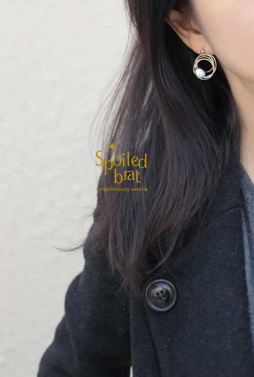 spoiledbrat jewelry多圈银色异形珍珠耳环 商品图3
