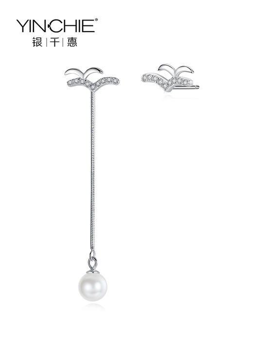 银千惠/海鸥纯银耳坠女精致森系耳饰品新款潮时尚网红耳钉简约耳环 商品图4